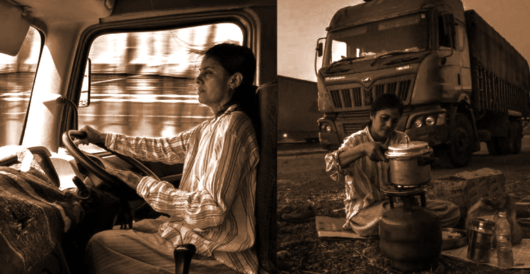 Yogita Raghuvanshi - India's First Woman Truck Driver driving truck and cooking on the road